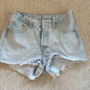 Levi's Light Blue Jean Shorts